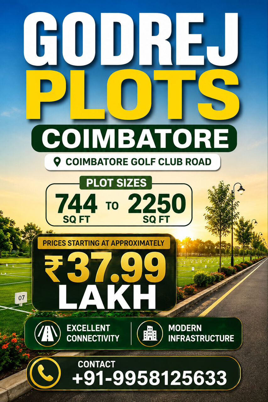 Coimbatore, Real Estate For Sale, INR 3799000,  744 Sq. Feet,  Godrej Plots Coimbatore &ndash; A New Chapter In Premium Plot Living