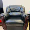 SAR 1800,  7 Seat Leather Sofa Set With Coffee Table & 4 Seat Dining Table With Chair