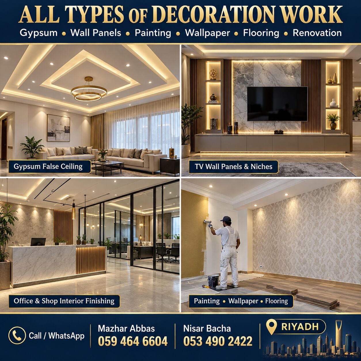Riyadh, Interior Design, Interior Decoration & Finishing | Homes, Villas & Shops | Riyadh