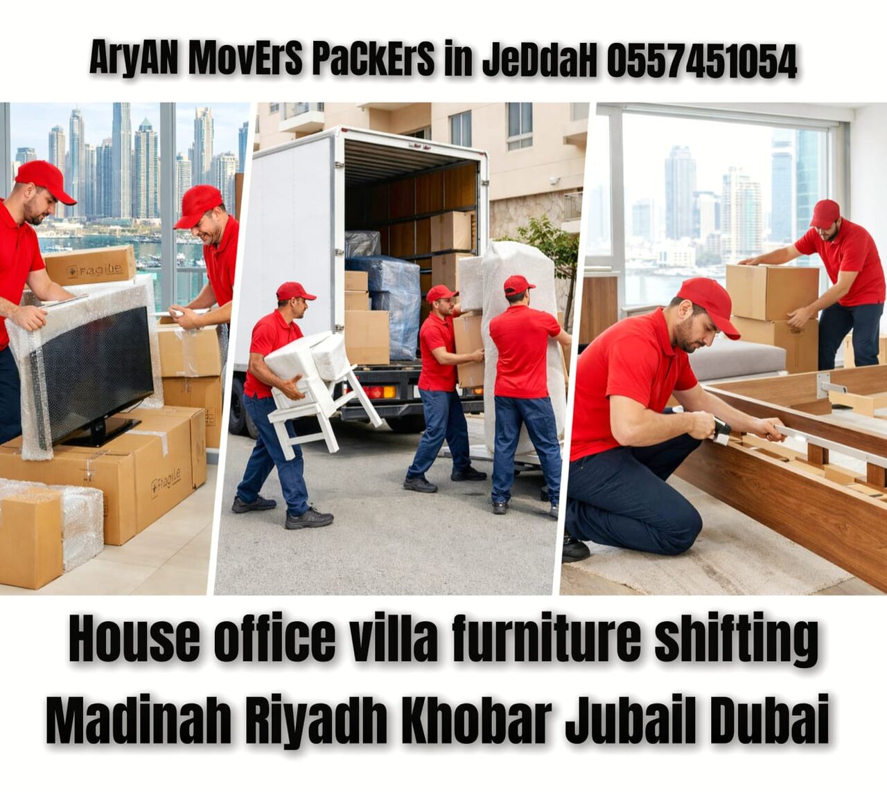 Jeddah, Labor/Moving, ArYaN Movers Packers In Jeddah Home Villa Furniture Shifting Movings Service_0557451054
