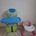 SAR 50,  Urgent Sale: Baby Feeding Chair + Baby Walker