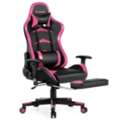 USD 152,  Pink Massage Gaming Chair With Footrest & Lumbar Support