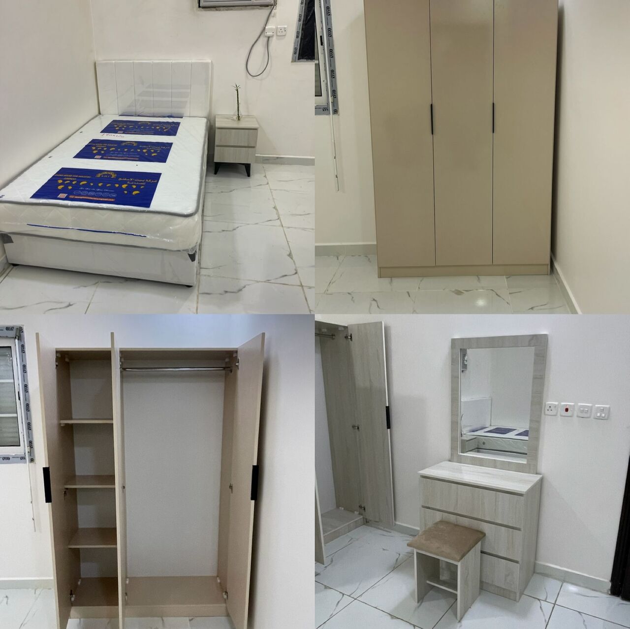 Jeddah, Furniture, SAR 1,  New Brand Premium Quality Bedroom Set With 3 Door Wardrobe Available