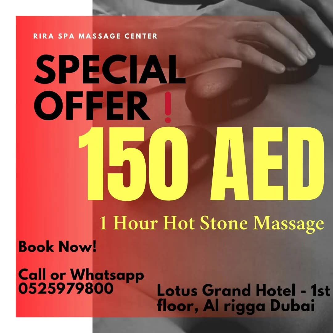 Dubai, Health & Beauty Items, AED 150,  Rira Spa Offer Hot Stone Massage