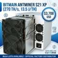USD 3708,  Bitmain Antminer S21 XP 270 TH/s ($3,708 USD) - Factory Sealed Bulk Allocations