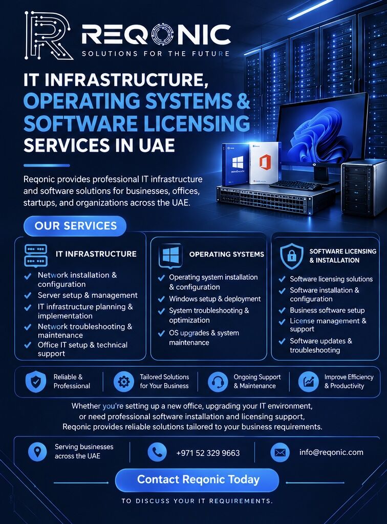 Dubai, Computer, IT Infrastructure, Operating Systems & Software Licensing Services In UAE &ndash; Reqonic