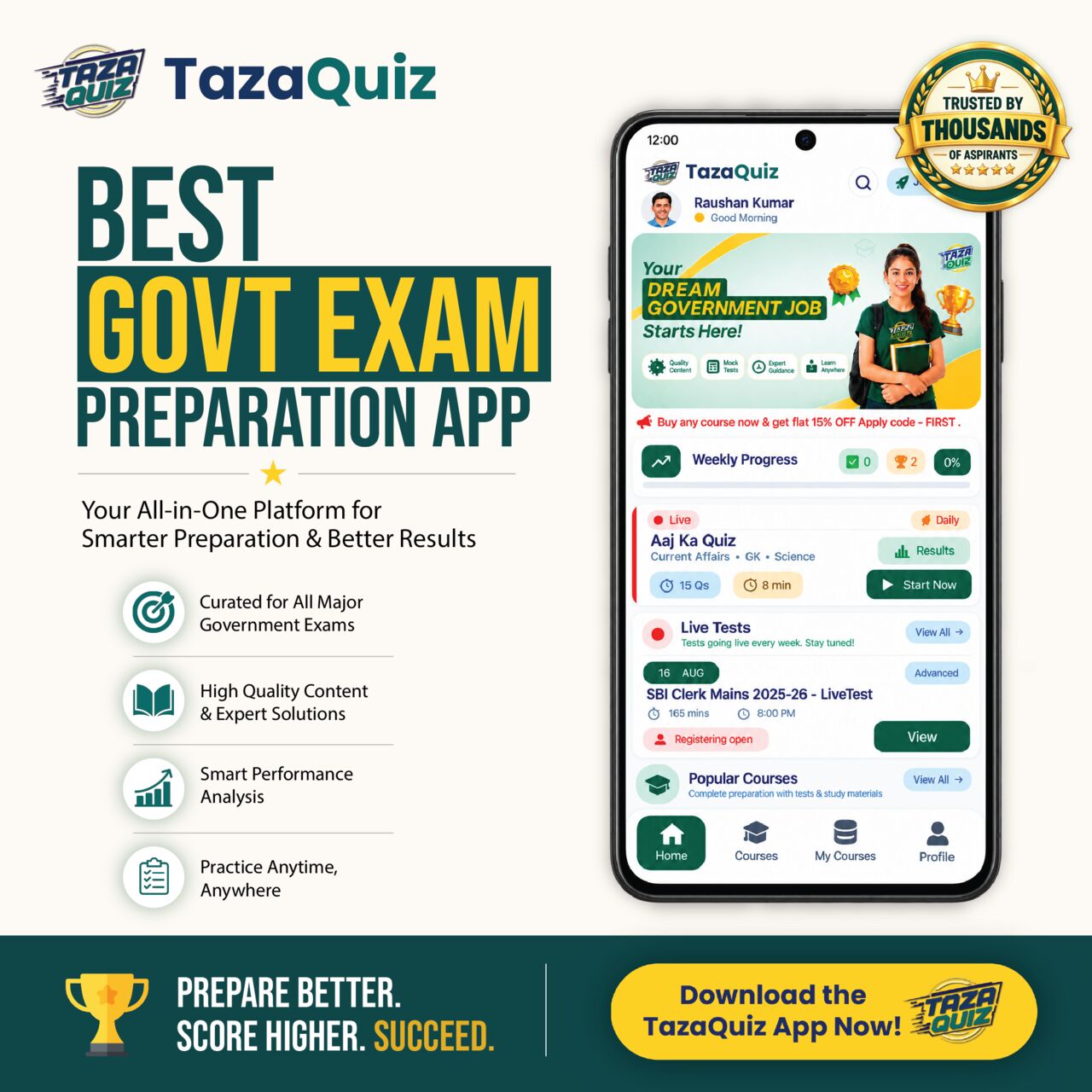 Mumbai, Education, Govt Exam Preparation App &ndash; Prepare Smarter With Taza Quiz