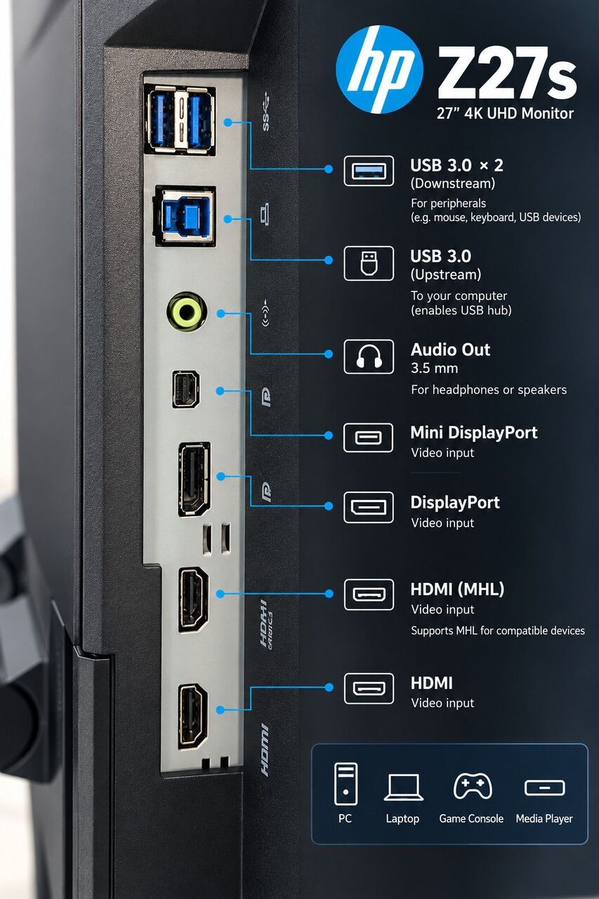 Manama, Computers, BHD 45,  HP Monitor - Professional 27-inch 4K IPS Display