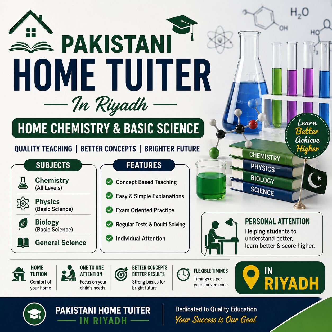 Riyadh, Education, Chemistry And Basic Science Home Tuition