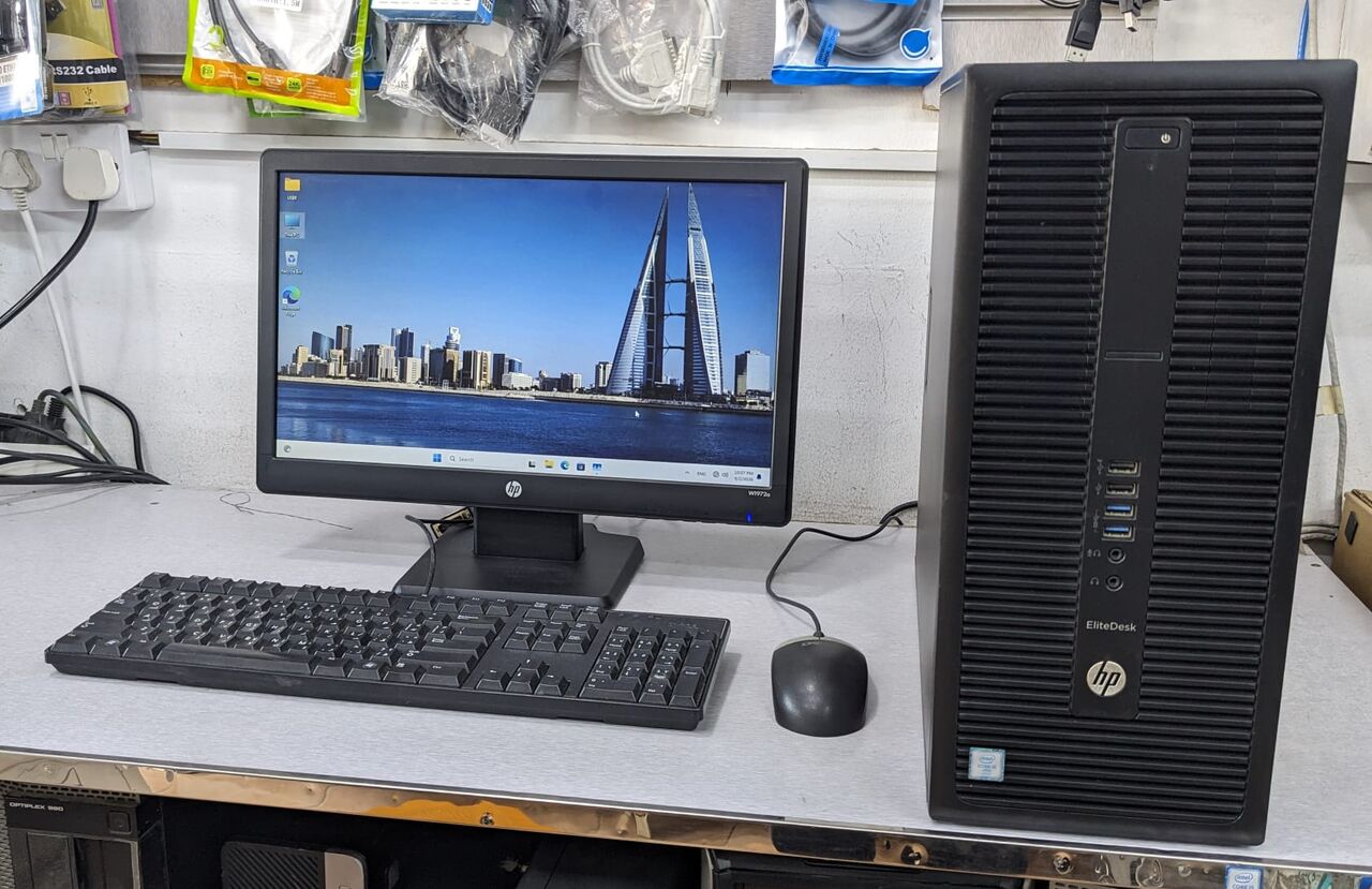 Manama, Computers, BHD 58,  HP Core I5 6th Gen 3.2 GHz Processor Speed PC With 19" LED Monitor Built In Speaker
