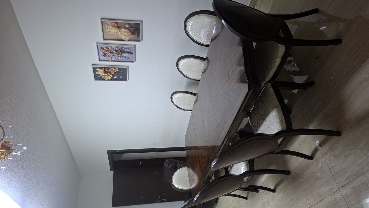 Al Malaz, Furniture, SAR 1200,  High-Quality Malaysian Wood Dining Set (Convertible 6 To 8 Seater) + 8 Chairs