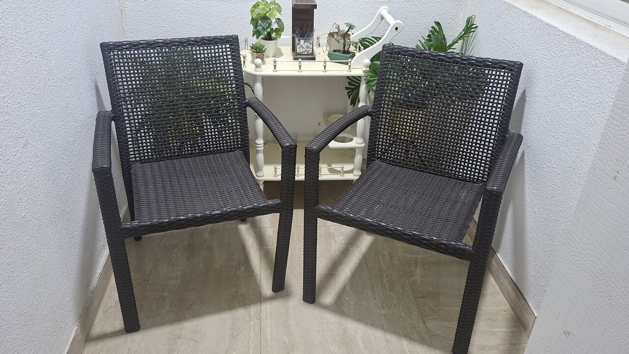 Riyadh, Furniture, SAR 1500,  Heavy-Duty Rattan House Outdoor Chairs (Set Of 6) - Sun-Resistant / Brown