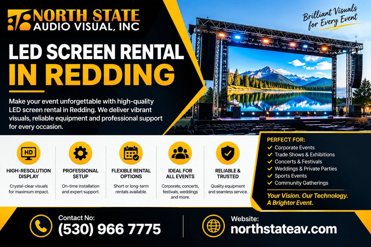 New York, Equipment Rental, How Led Screen Rental In Redding Improves Large-format Event Visibility