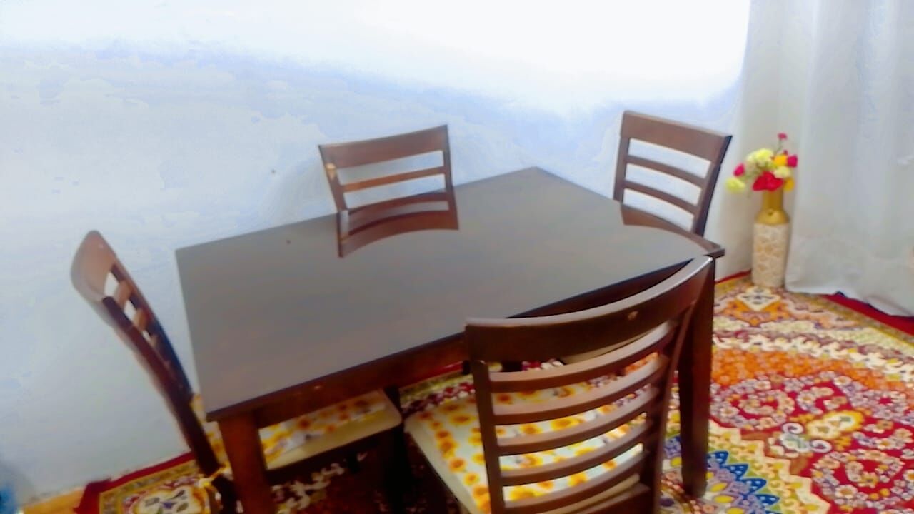 Riyadh, Furniture, SAR 650,  Wooden Dining Table With 4 Chairs  And 1 IKEA Children Bed With Storage