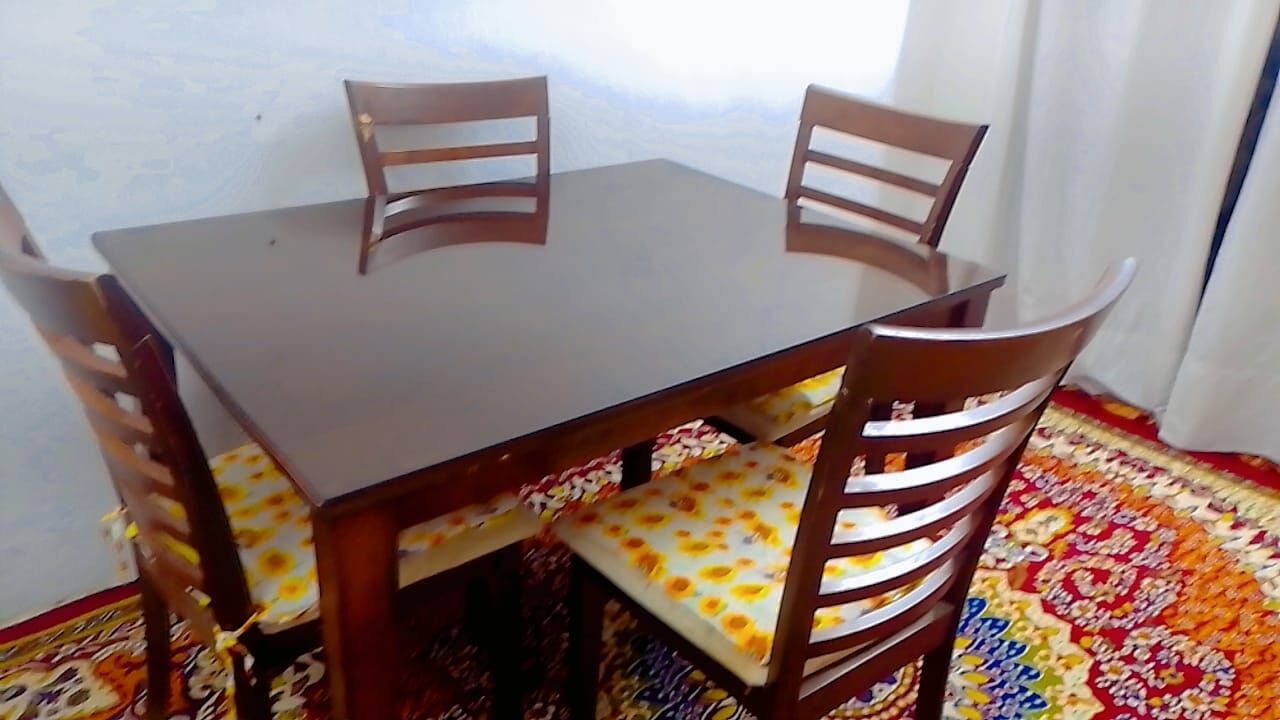 Riyadh, Furniture, SAR 650,  Wooden Dining Table With 4 Chairs  And 1 IKEA Children Bed With Storage