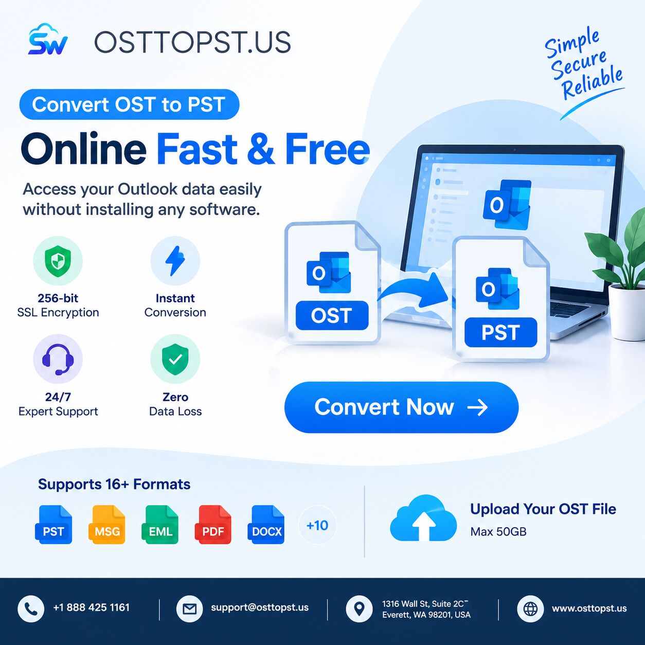 Washington DC, Education, Convert OST To PST Without Installing Outlook