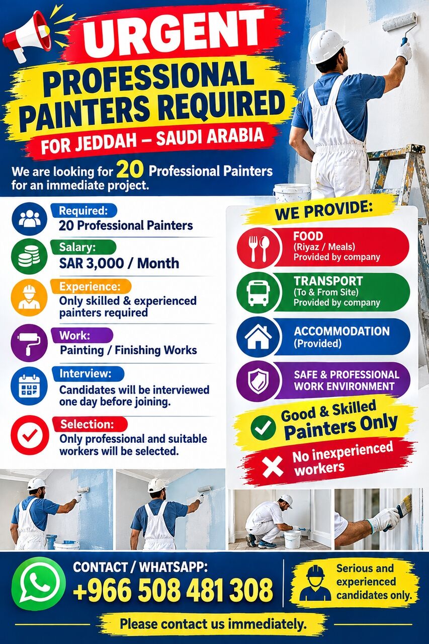 Jeddah, Jobs, Painters