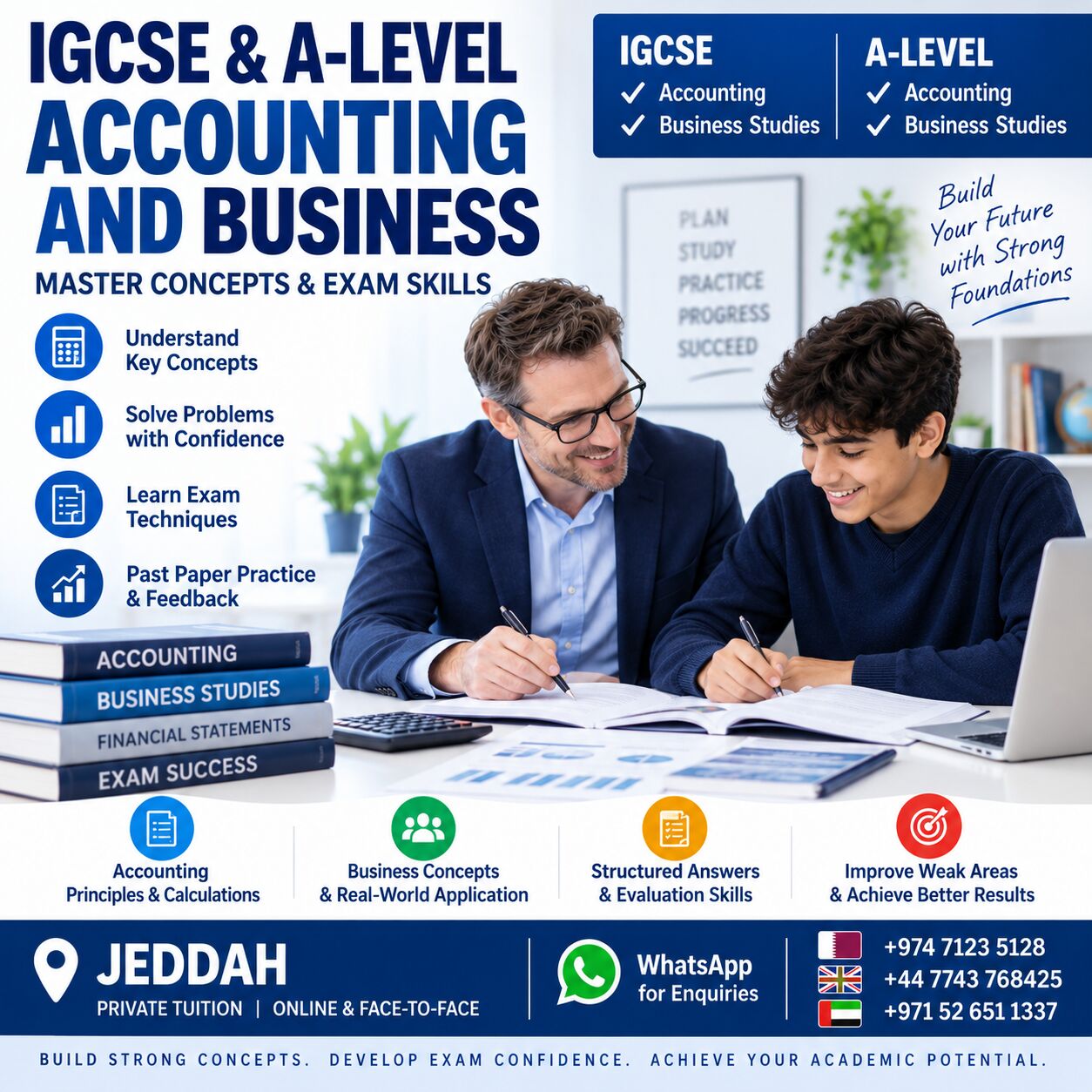 Naseem, Lessons Offered, IGCSE & A-Level Accounting And Business | Master Concepts & Exam Skills