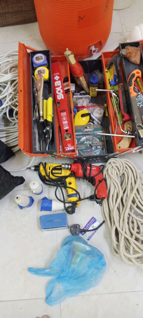 Dammam, Materials, SAR 1,  Gybsum Board Tools Box , Water Cooler, Safety Material, Full Body Harness Etc