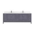Ayna Decors Rooh 84 Inch Charcoal Grey Bath Vanity With Pure White Quartz Countertop