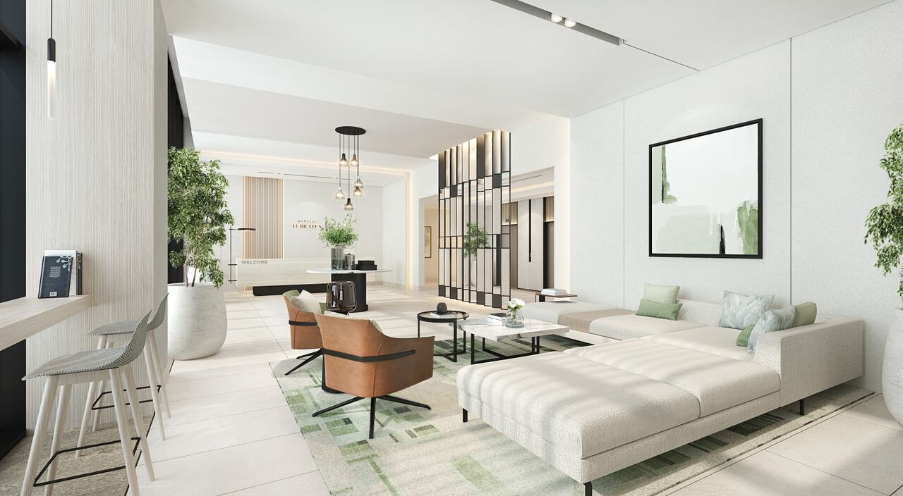 Manama, Apartments, Flats, Houses & Villas, BHD 350/month,  Furnished,  Studio,  Luxury Furnished Studio Apartment For Rent In Marassi Residence