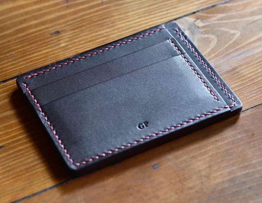 New York, Clothing & Accessories, Handmade Leather Card Holder For Minimalist Style