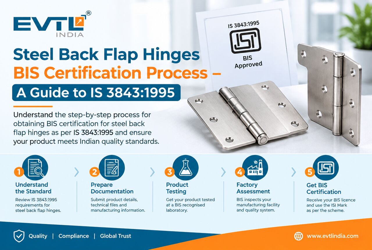 Mumbai, Legal, Steel Back Flap Hinges BIS Certification Process &ndash; A Guide To IS 3843:1995