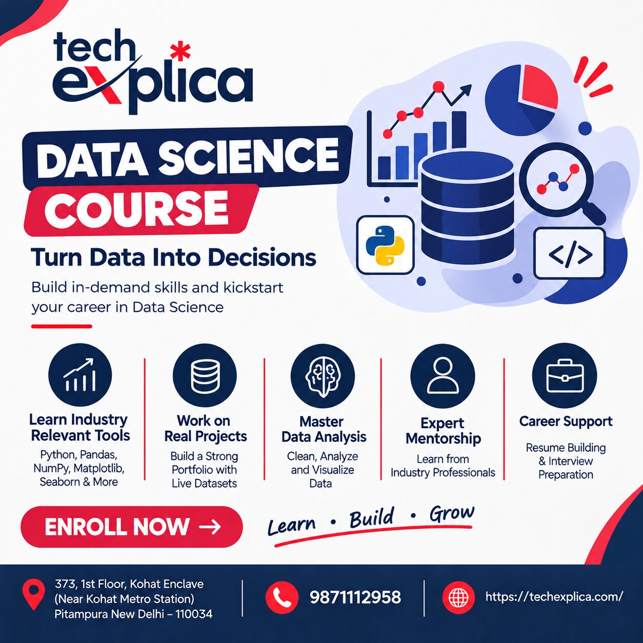 New Delhi, Lessons Offered, Data Science Course In Delhi