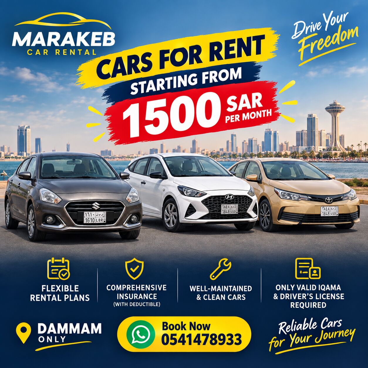 Dammam, Vehicles, Cars & Trucks , SAR 1500,  Hyundai Accent,  2018,  Automatic,  ,  Cars For Rent Monthly And Daily Low Price 1500sar