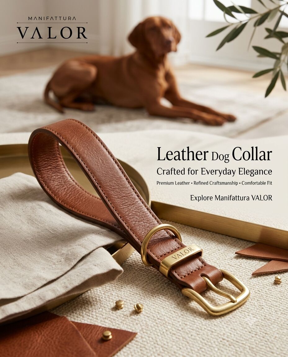 Geneva, Pet Supplies, Premium Leather Dog Collar | Manifattura VALOR