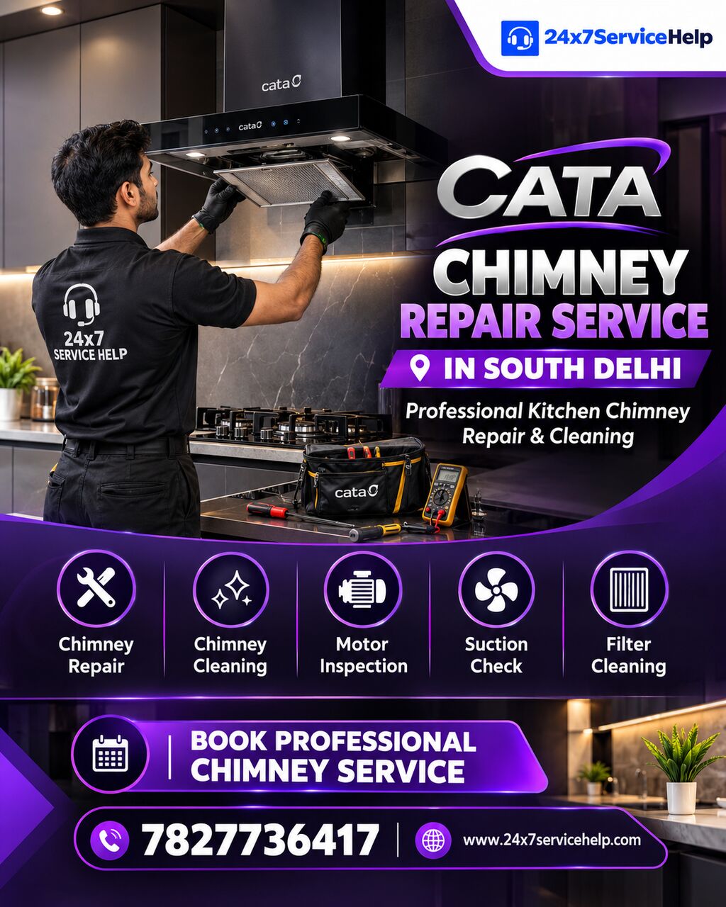 New Delhi, Appliance Repair, Cata Chimney Repair Service In South Delhi