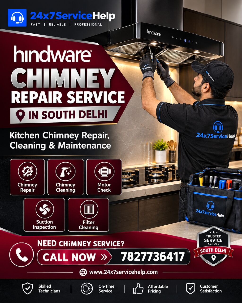 New Delhi, Appliance Repair, Hindware Chimney Repair Service In South Delhi