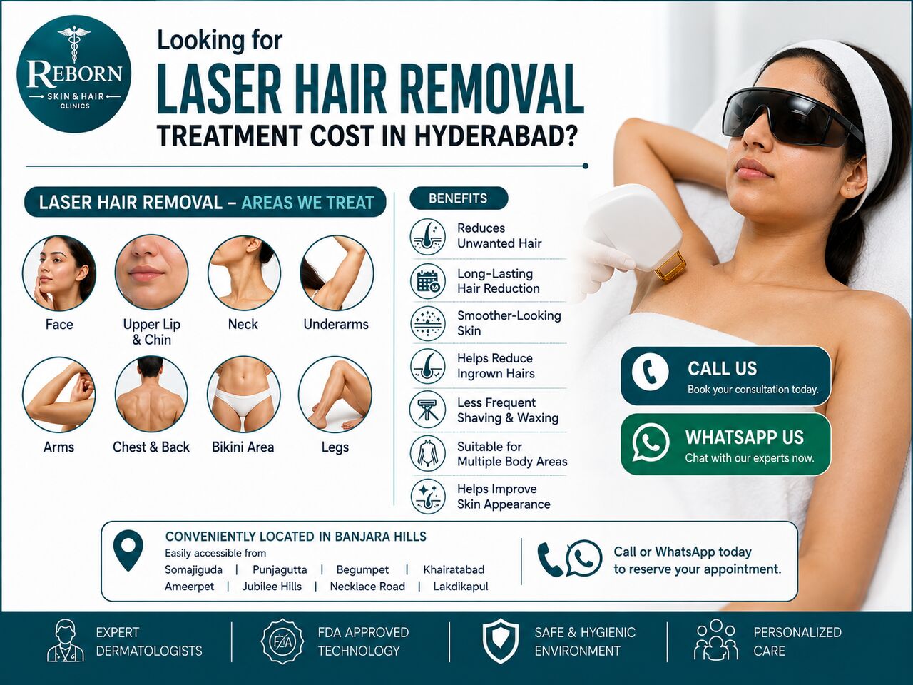 Hyderabad, Health & Beauty Items, INR 2999,  Done With Repeated Waxing? Explore Laser Hair Removal Cost In Banjara Hills