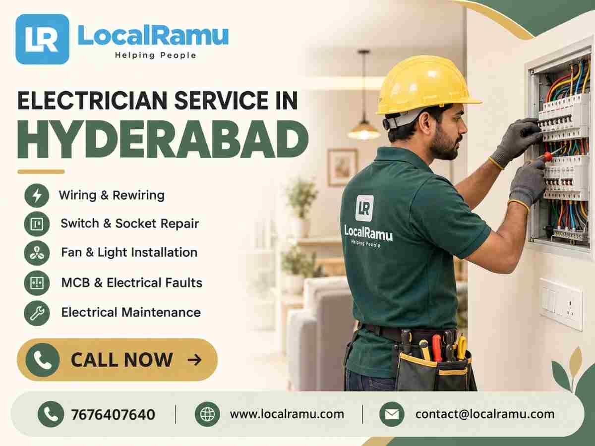Hyderabad, Household, Get Professional Electrician Service In Hyderabad With LocalRamu Services
