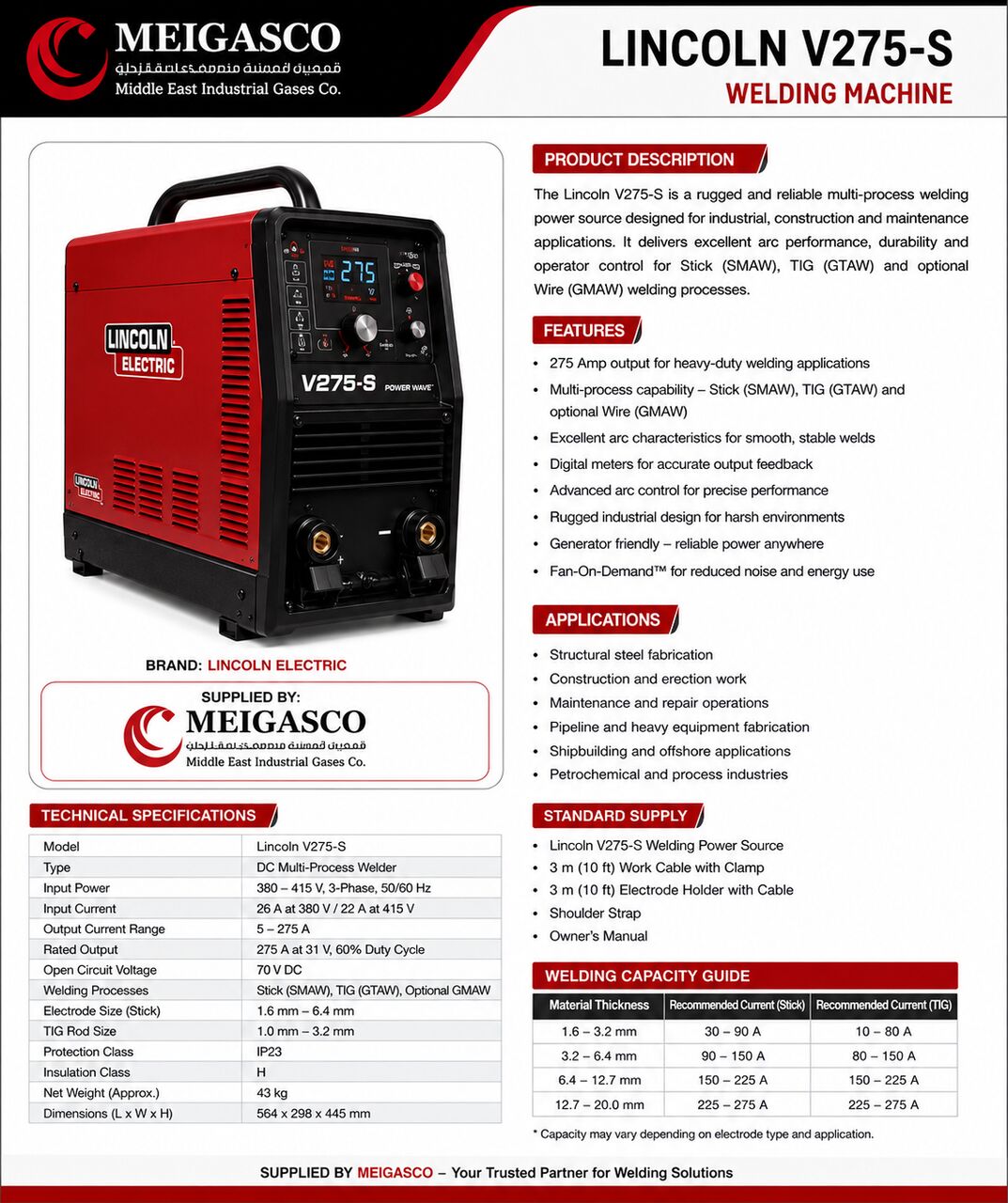 Riyadh, Industrial Machinery, SAR 2800,  Lincoln V275-S 275A Welding Machine &ndash; Used | Stock Clearance Sale