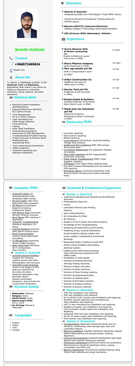 Riyadh, Job Seekers, Supervisor/ Assistant Engineer