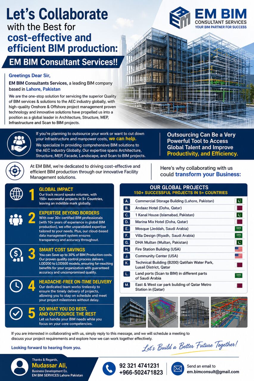 Riyadh, Graphic Design, EM Consultant Company &ndash; Your Reliable BIM & CAD Outsourcing Partner