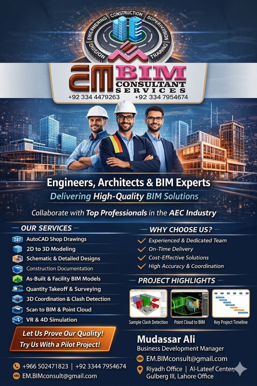 Riyadh, Graphic Design, EM Consultant Company &ndash; Your Reliable BIM & CAD Outsourcing Partner