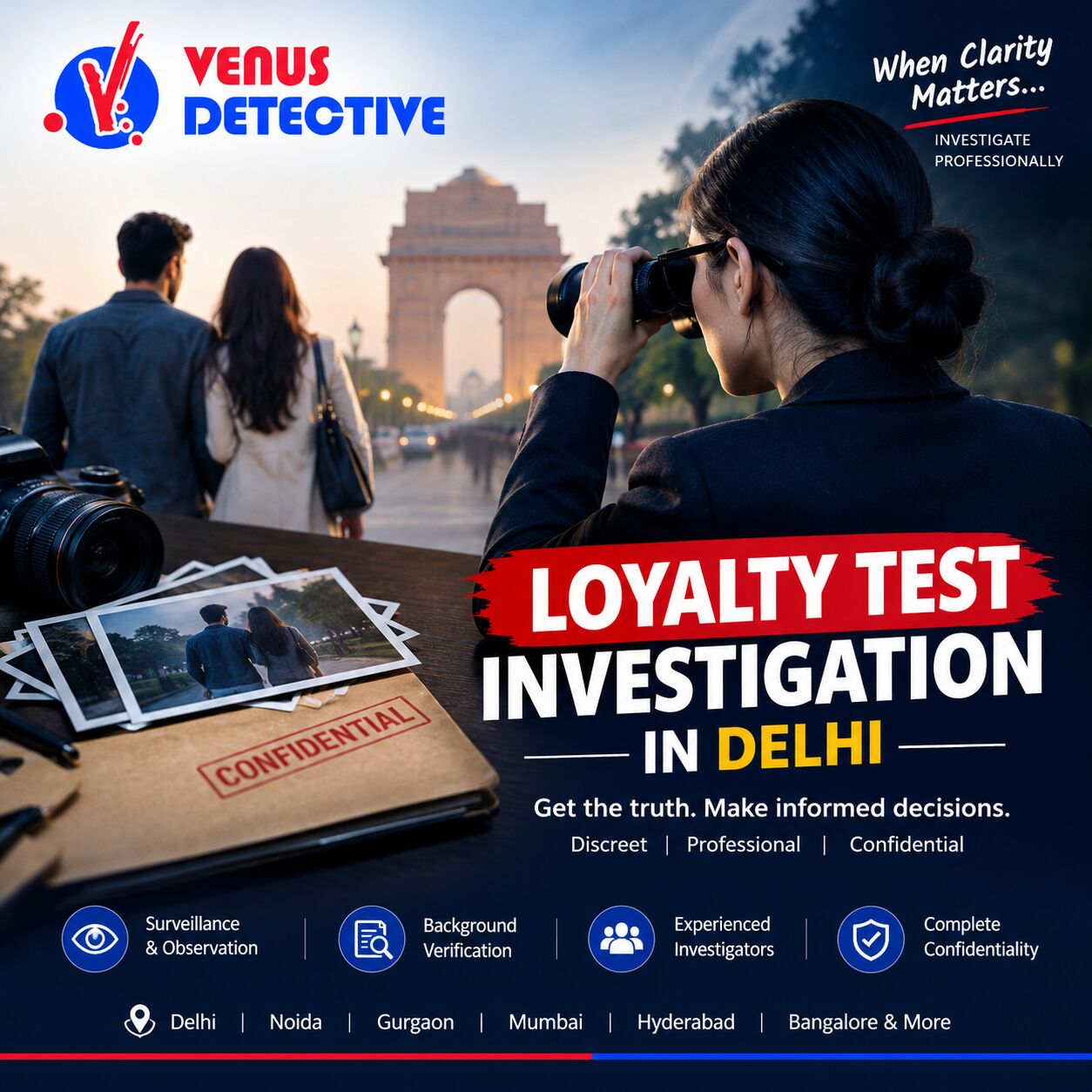 New Delhi, Legal, Private Loyalty Test Investigator In Delhi | Venus Detective