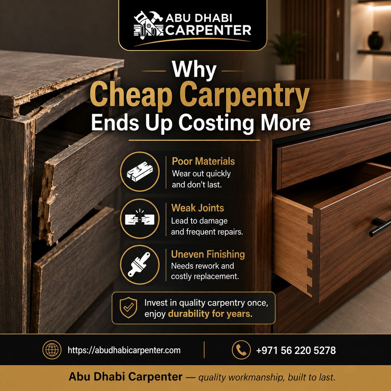 Abu Dhabi, Business, Why Cheap Carpentry Ends Up Costing More