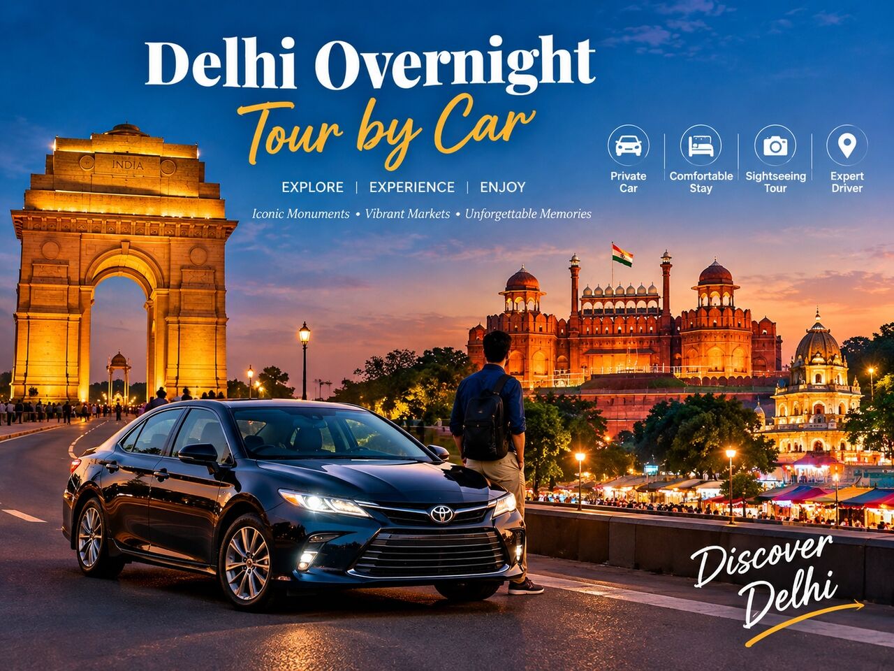 New Delhi, Travel, Delhi Overnight Tour By Car