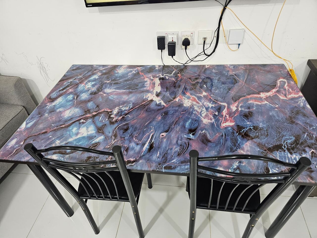 Manama, Furniture, BHD 20,  Dining Table For Sale In Good Condition With 2 Chairs. Slightly Used Only