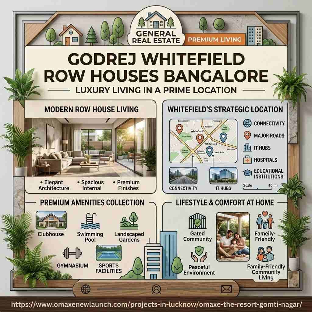 Bangalore, Apartments, Flats, Houses & Villas, Furnished,  5 BR,  5500 Sq. Meter,  Godrej Whitefield Row Houses Bangalore Elegant Living