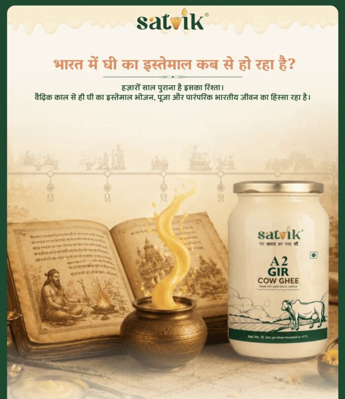 Mumbai, Food, INR 2499,  Satvik A2 Gir Cow Ghee (Pack Of 1L X 2) &ndash; Vedic Bilona Ghee, Family Pack