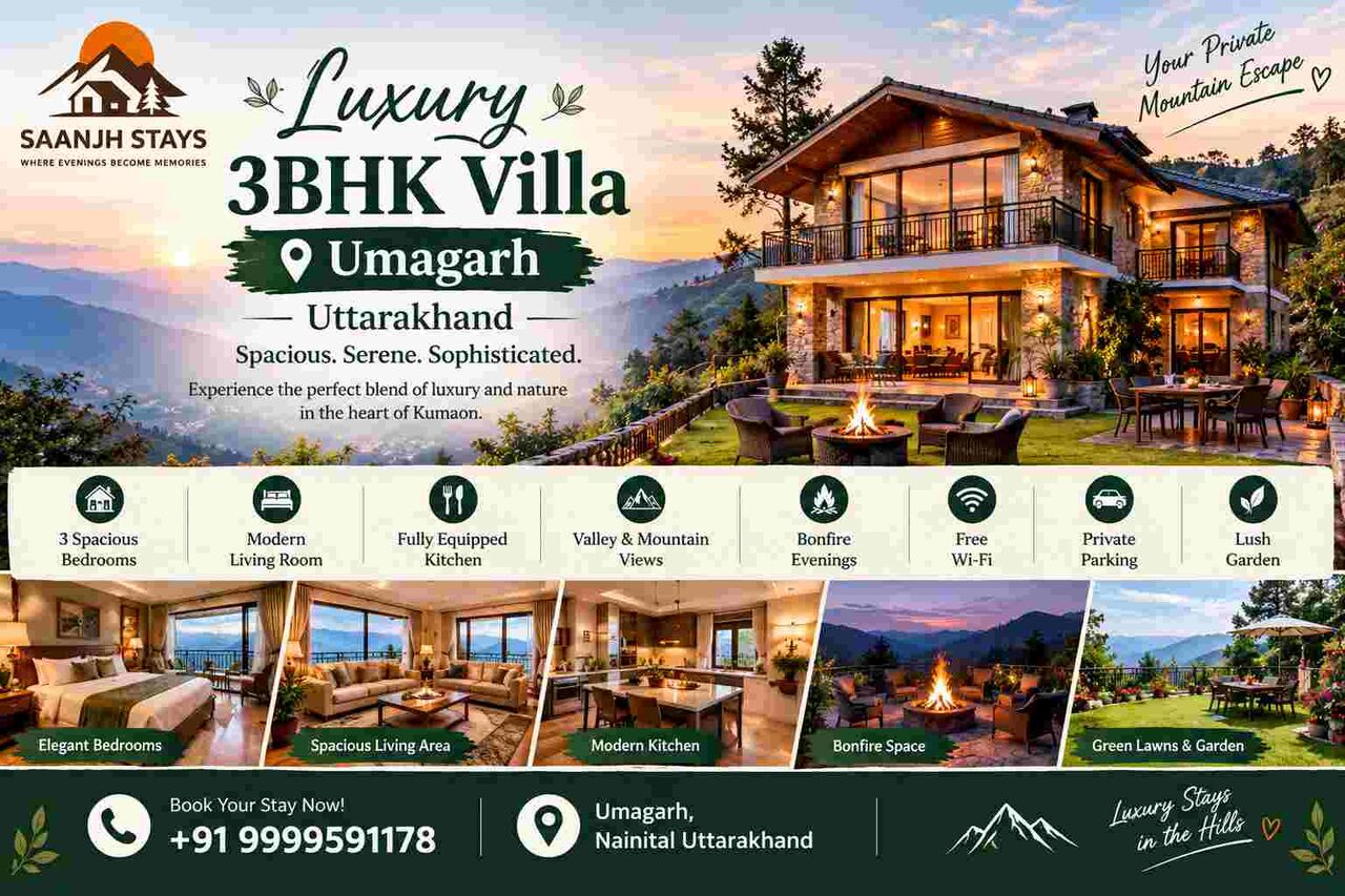 Mumbai, Travel, Luxury 3BHK Villa In Umagarh Uttarakhand