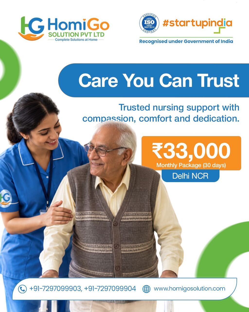 Gurugram, Health, Home Care Nurse For Post Hospitalization Care | HomiGo