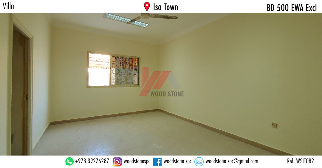 Isa Town, Villas, BHD 500,  180 Sq. Meter,  Unfurnished 3 Bedroom Villa, Isa Town - BD 500 Excl WSIT082
