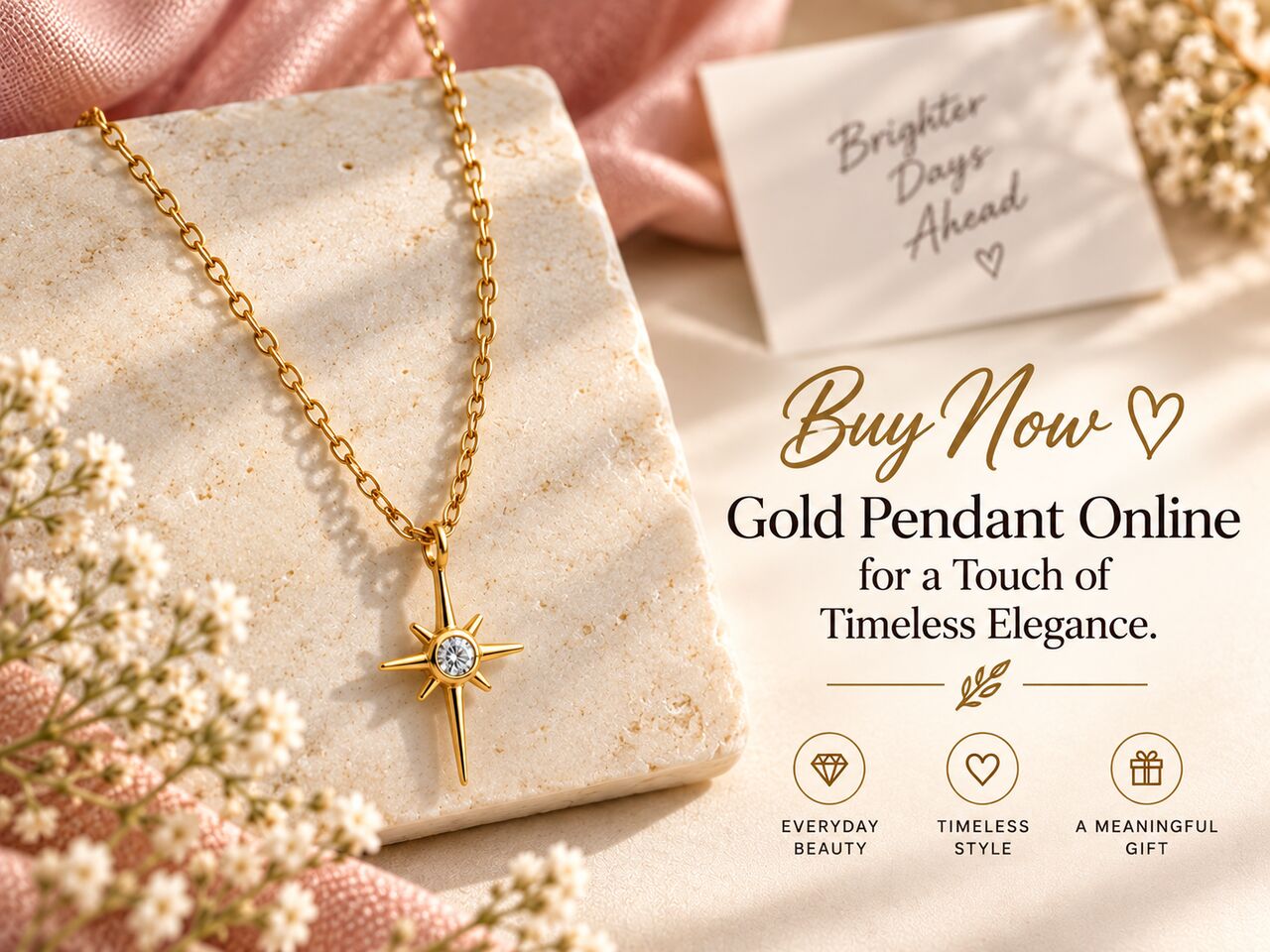 Jaipur, Jewelry, INR 4700,  Buy Now Gold Pendant Online For A Touch Of Timeless Elegance