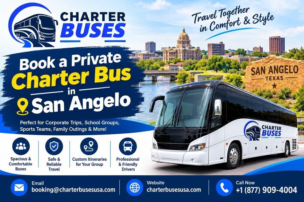 San Diego, Travel, Reserve A Private Charter Bus In San Angelo, USA