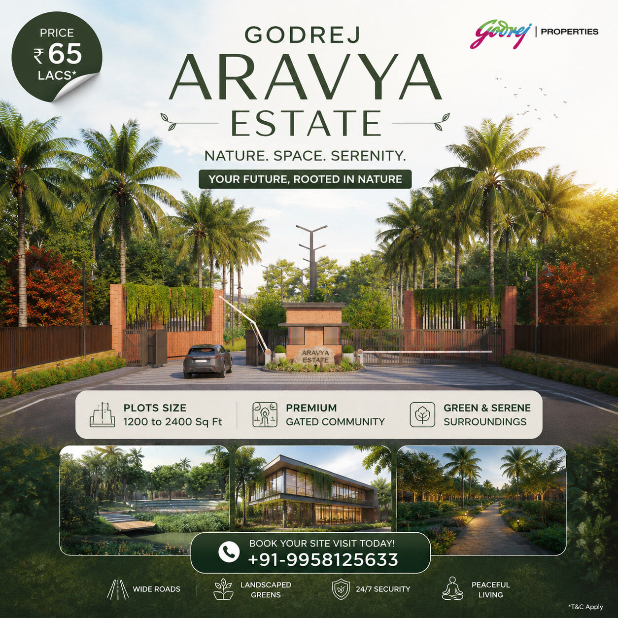 Bangalore, Residential Plots, INR 6500000,  1200 Sq. Feet,  Godrej Aravya Estate: A Smart Investment For Long-Term Growth